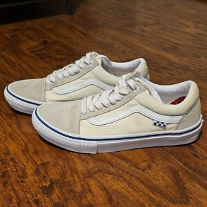 Vans Cream and White Men's Shoes